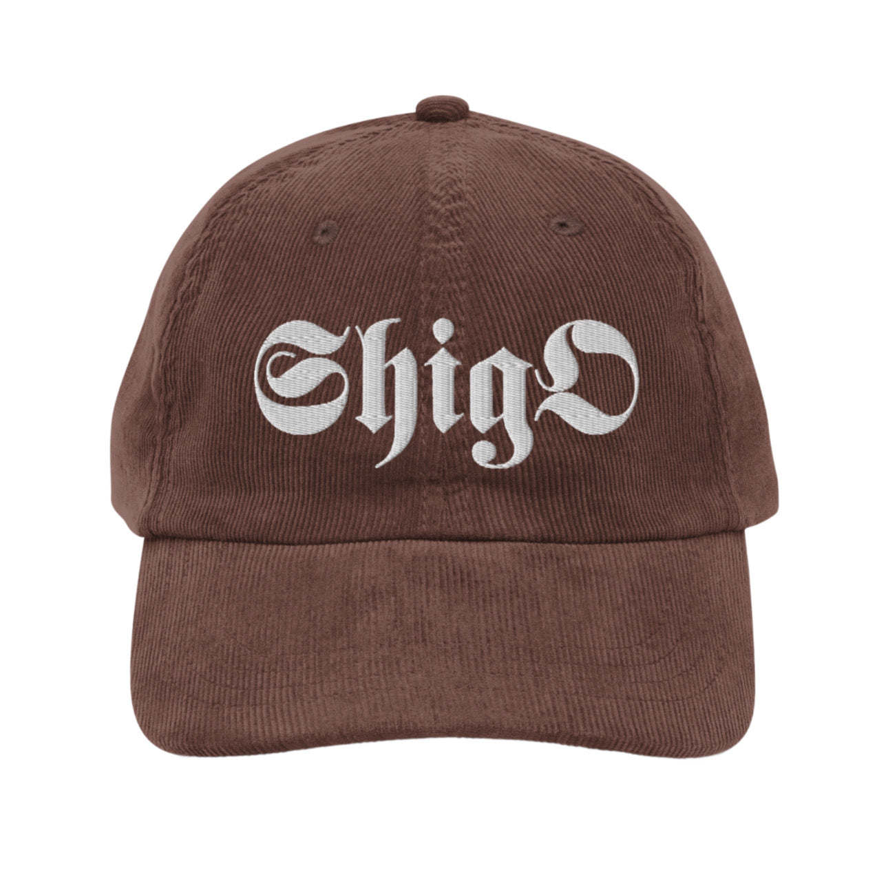 SHIGO Gothic Logo Corduroy Cap (BROWN)