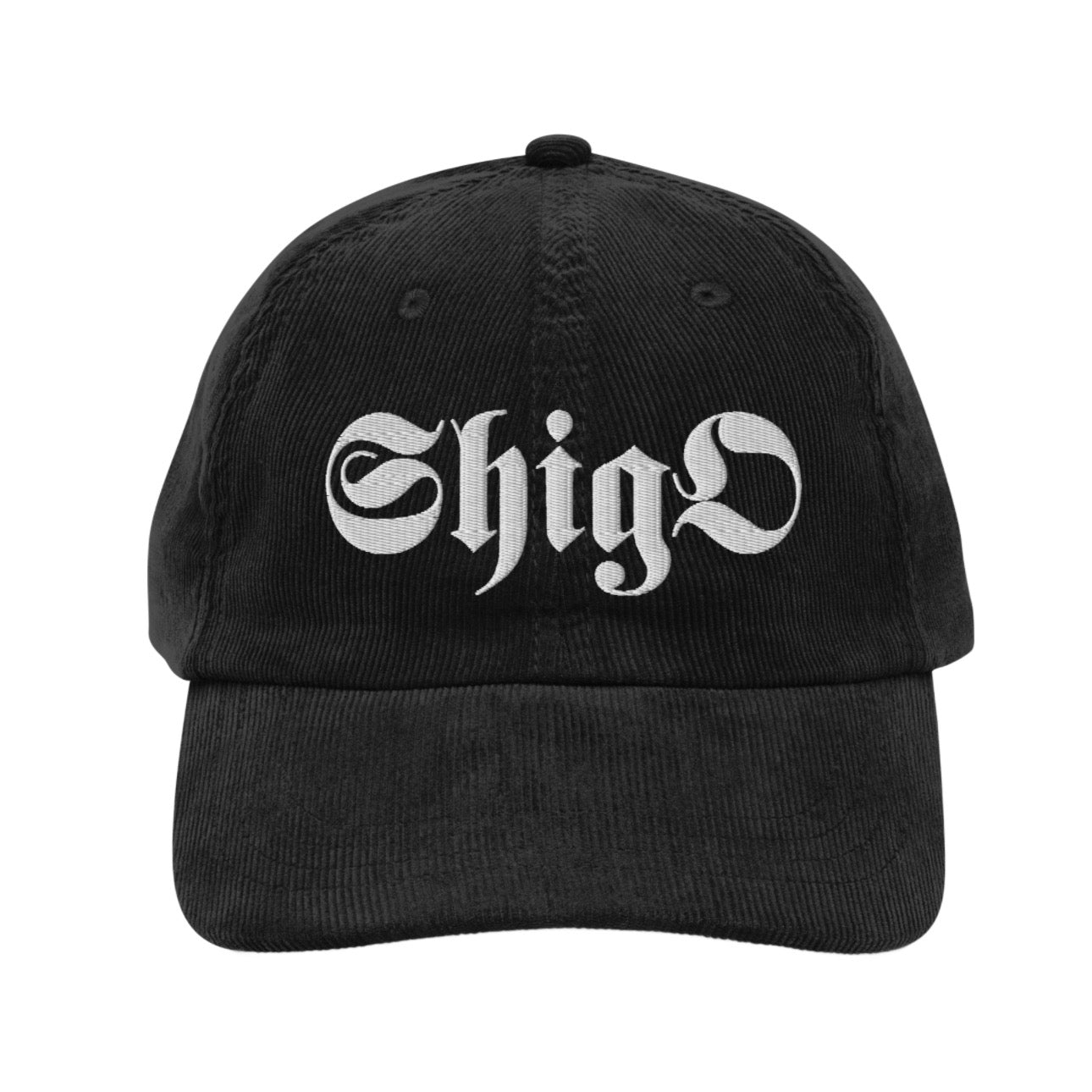 SHIGO Gothic Logo Corduroy Cap (BLACK)
